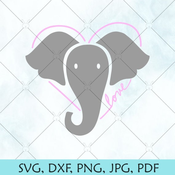 Download Elephant Love Svg Elephant Svg Elephant Vector Elephant Etsy