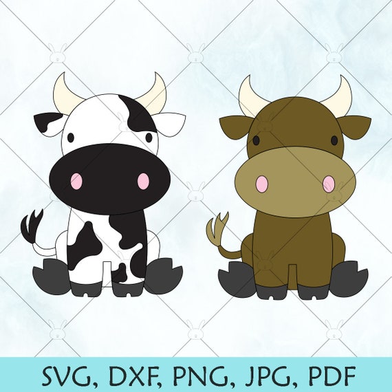 Download Baby Brown Cow Svg Holstein Cow Svg Baby Cow Silhouette Etsy