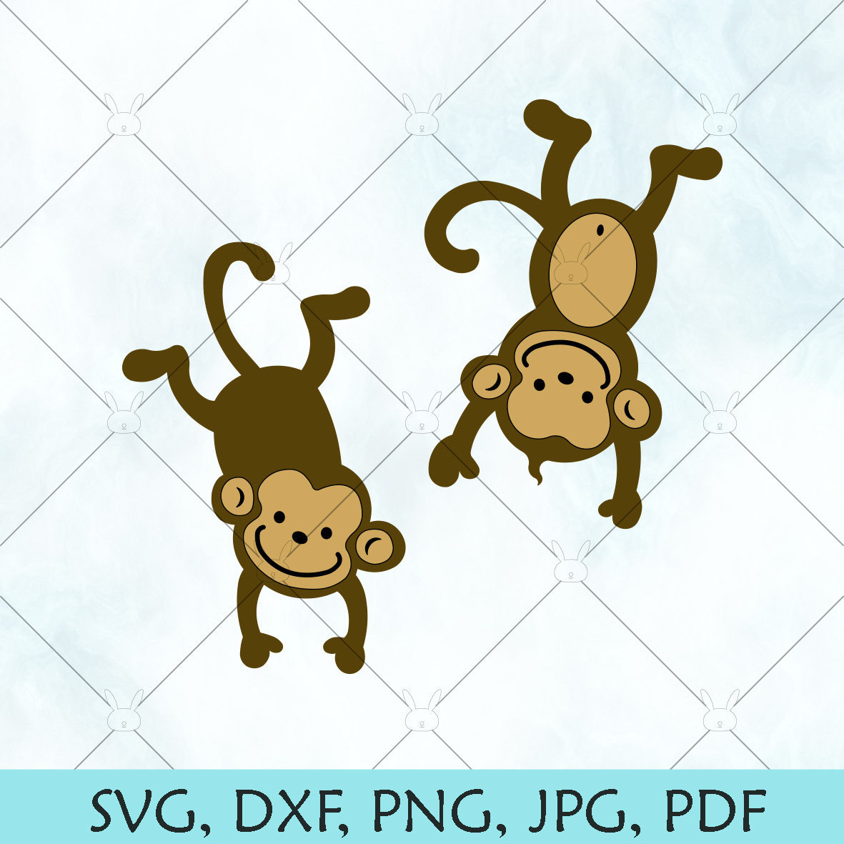 Download Monkeys Svg Monkey Svg Baby Monkey Silhouette Monkey Etsy