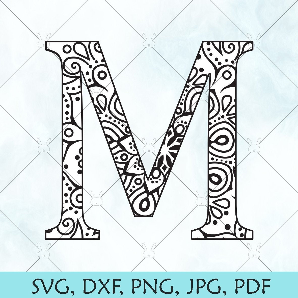 Download Mandala letters svg free