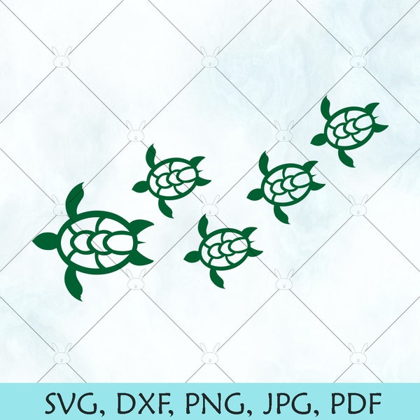 Sea Turtles  SVG / Sea Turtle family SVG / Sea Turtle design Vector / Tribal Turtle png / Cut File for Cricut Silhouette and Brother