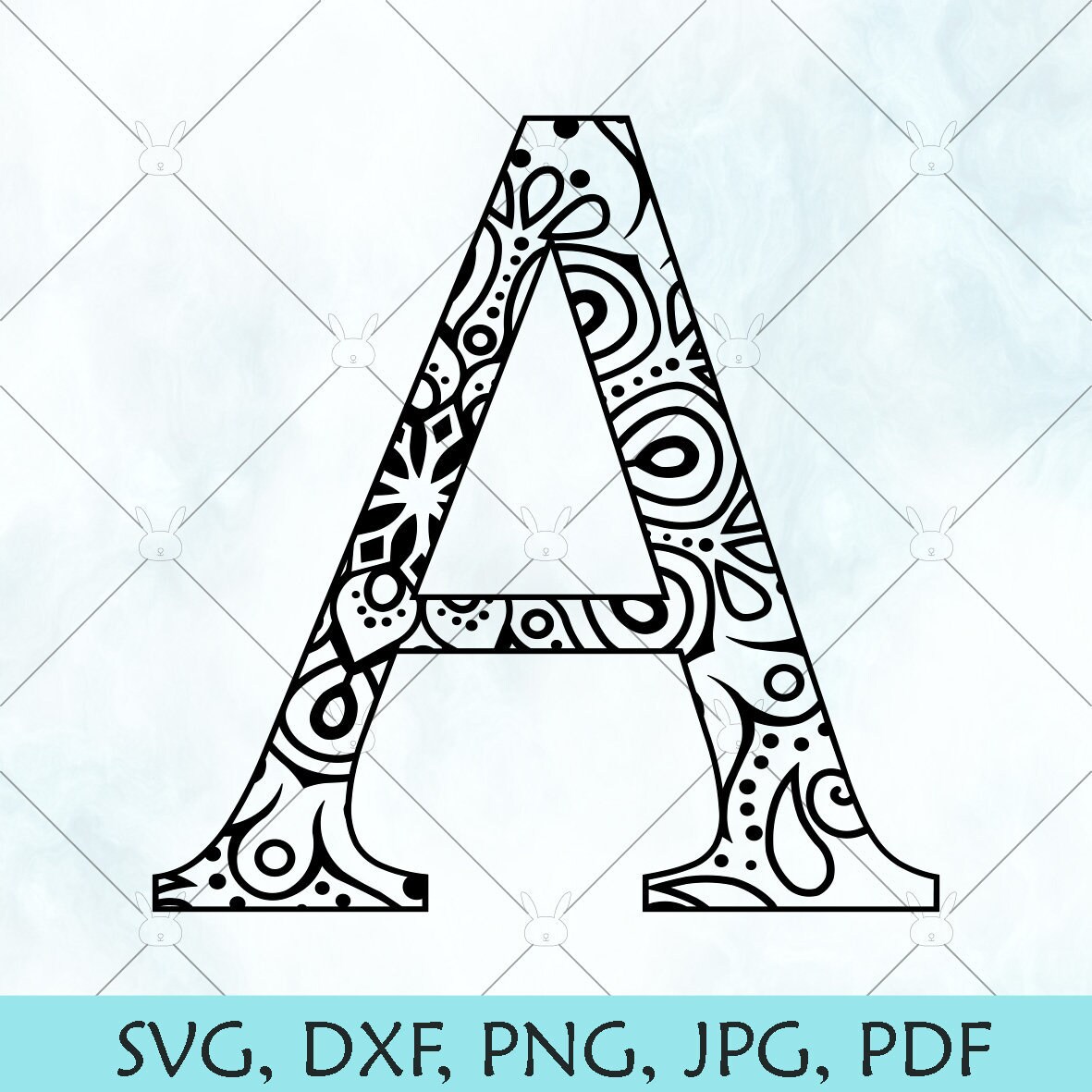 Download A Mandala Letter Svg Monogram Mandala A Svg Letter A Svg Etsy