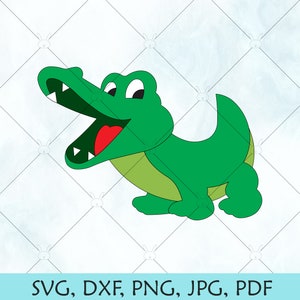 Baby Alligator SVG / Glücklich Alligator SVG / Alligator Silhouette / Alligator Vektor / Baby Alligator Svg / Svg Dateien für Cricut und Bruder