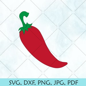Red Chili Pepper SVG / Hot Pepper SVG / spicy pepper / Red pepper Vector / hot pepper Svg / svg Files for Cricut and Brother