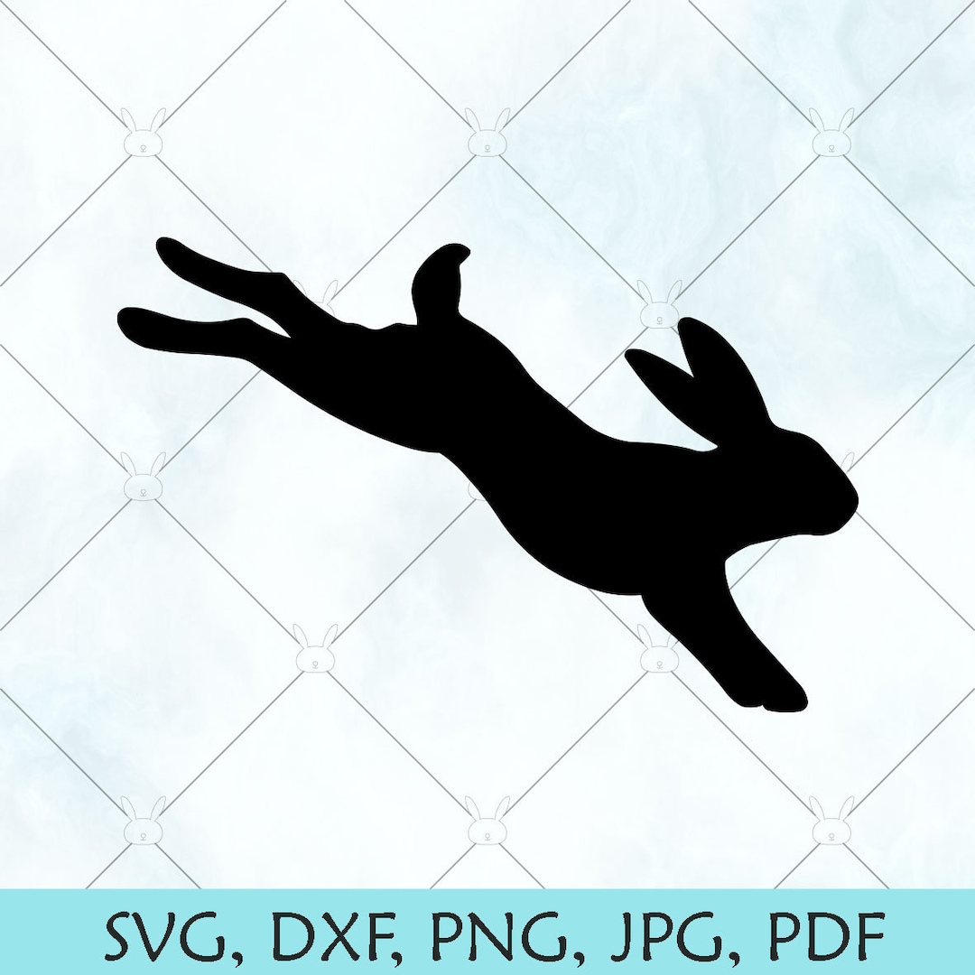 Running Rabbit SVG / Wild Rabbit SVG / Easter Silhouette / Running ...