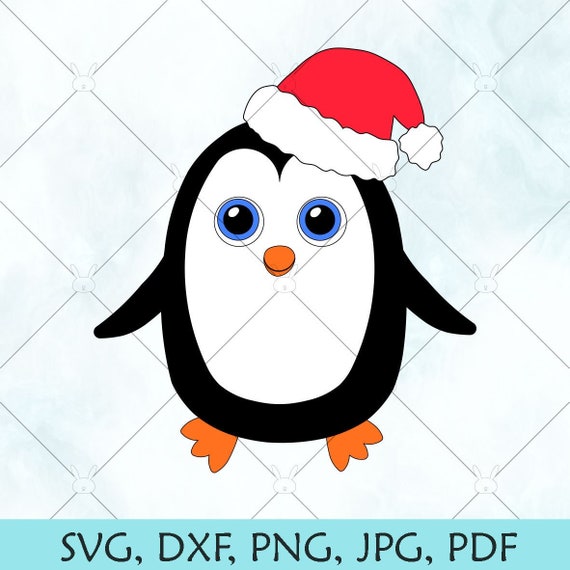 Download Free Penguin Santa Svg Penguin Christmas Silhouette Penguin Etsy SVG DXF Cut File