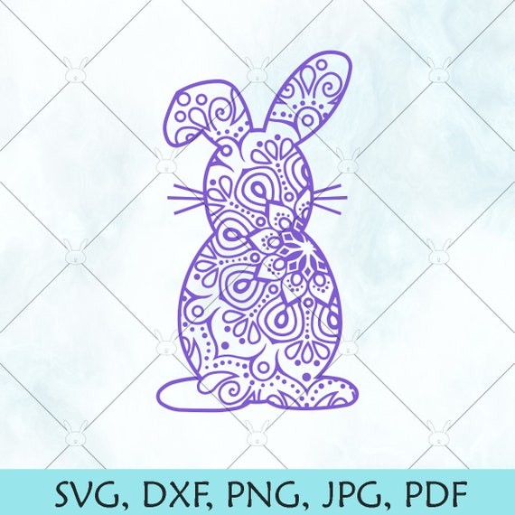 Download Easter Bunny Mandala Svg Rabbit Svg Download Easter Vector Etsy