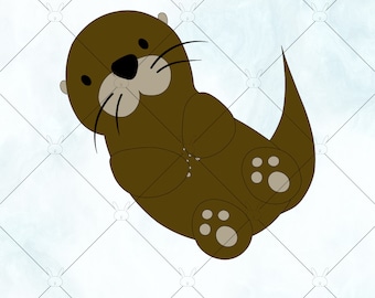 Otter SVG / Baby Otter SVG / Otter Silhouette / Otter Vektor / Baby Otter Svg / Svg Dateien für Cricut und Bruder