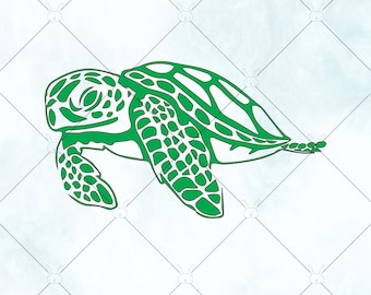 Sea Turtle SVG / Green Sea Turtle SVG / sea Turtle Vector / Beach Sea Turtle png / Cut File for Cricut Silhouette and Brother