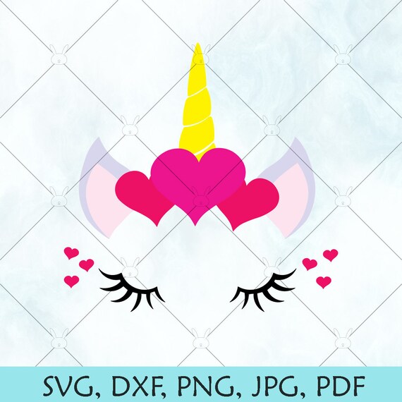 Download Valentine Unicorn Svg Valentines Day Svg Heart Crown Etsy