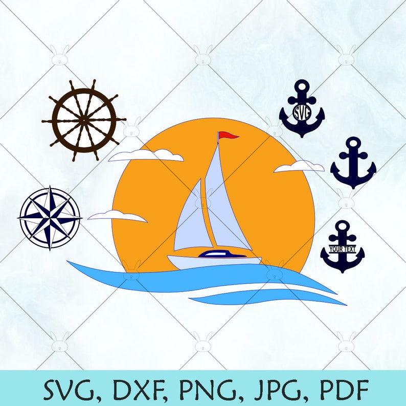 Download Sailing SVG / Anchor SVG /Compass SVG / Sailing Silhouette ...
