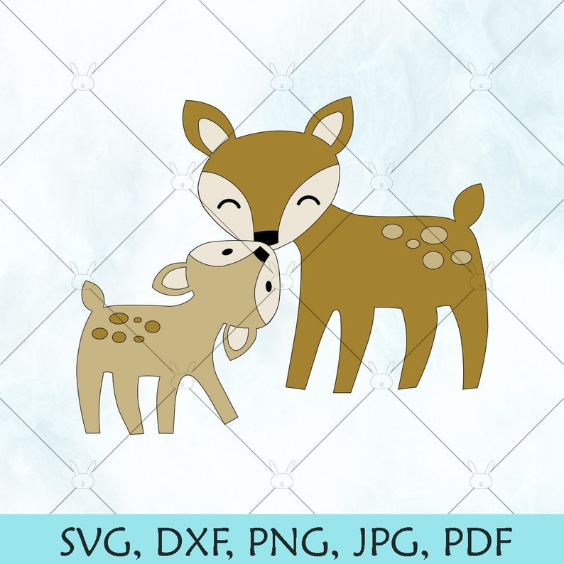 Download Baby and Momma deer SVG / Deer SVG / Baby deer Silhouette / | Etsy