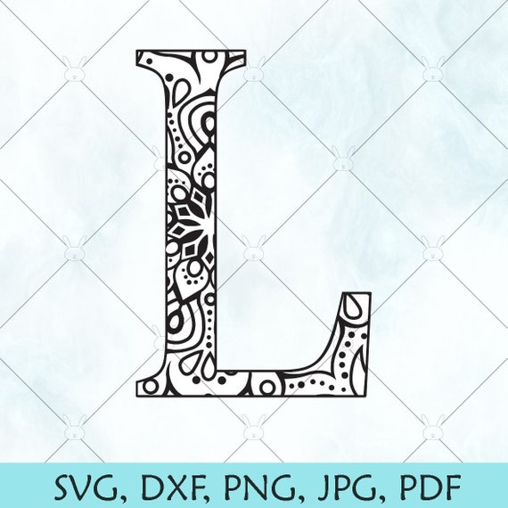 Download L Mandala Letter Svg Monogram Mandala L Svg Letter L Svg Etsy