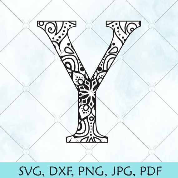 Download Y Mandala Letter Svg Monogram Mandala Y Svg Letter Y Svg Etsy