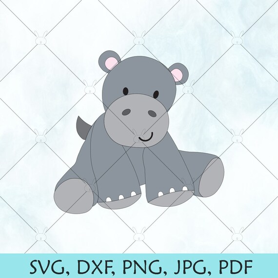Download Hippo Svg Baby Hippopotamus Svg Hippopotamus Silhouette Etsy