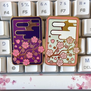 Pin de esmalte duro Hanafuda / Pin de solapa / Bolso Ita, Estilo, Kawaii
