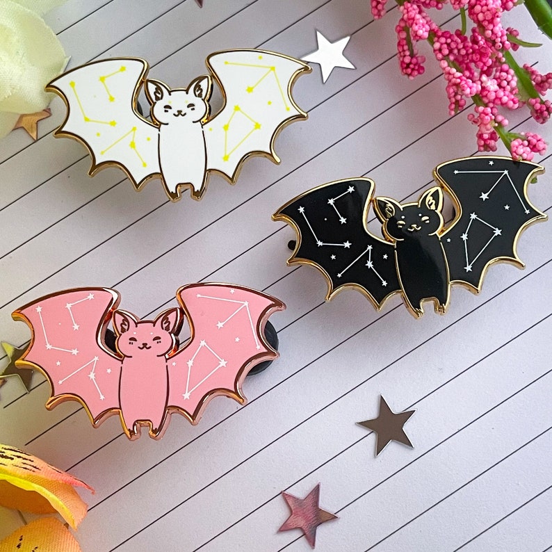 Constellations Bat Hard Enamel Pin | Lapel Pin |  Ita Bag, Flair, Kawaii 