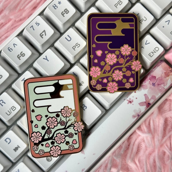 Hanafuda Hard Enamel Pin | Lapel Pin | Ita Bag, Flair, Kawaii