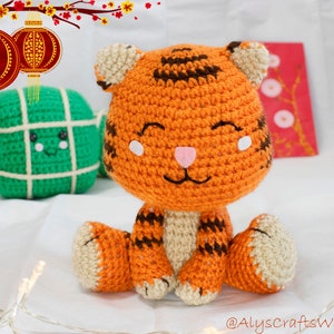 Titi the Tiger - Alpha Family - Crocheted Plush - Amigurumi - Zodiac Doll - Collectible Chibi