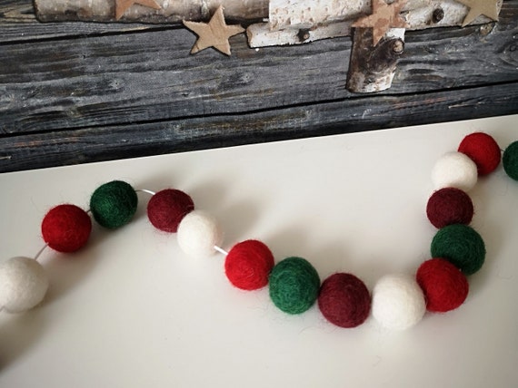 Christmas Autumn Pom Pom Garland Hanging Wall Decorations Etsy