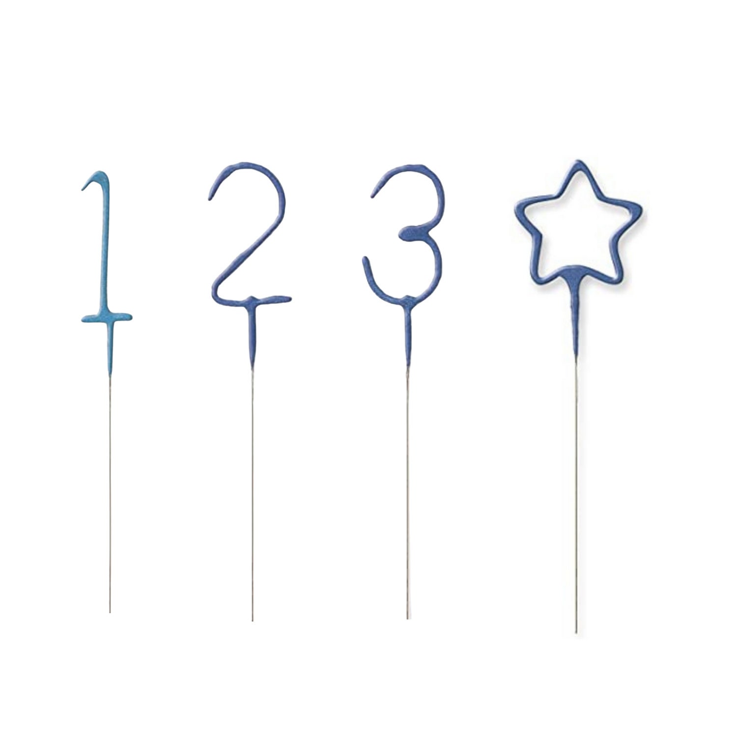 Blue Number Sparkler Special Birthday Candle Cake Party Etsy