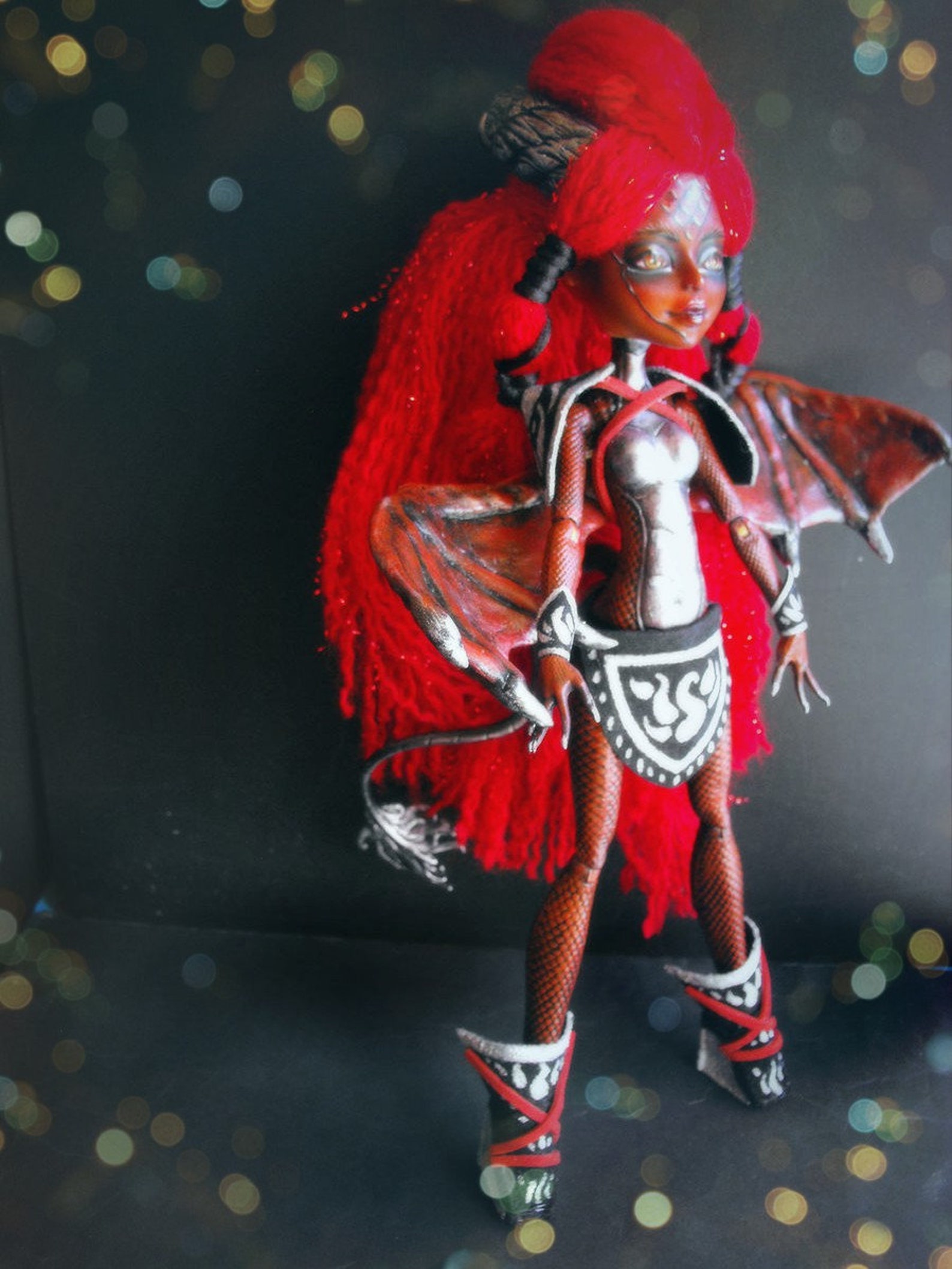 Monster high doll ooak Doll repaint Dragon doll Monster high Etsy