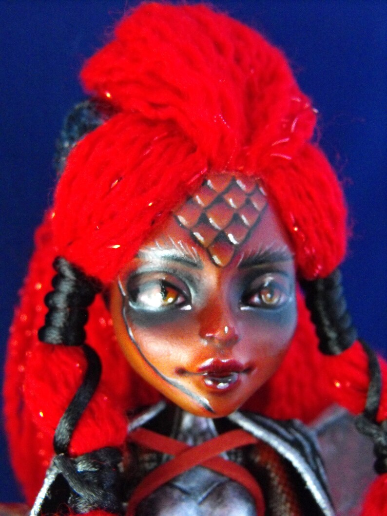 Monster high doll ooak Doll repaint Dragon doll Monster high Etsy