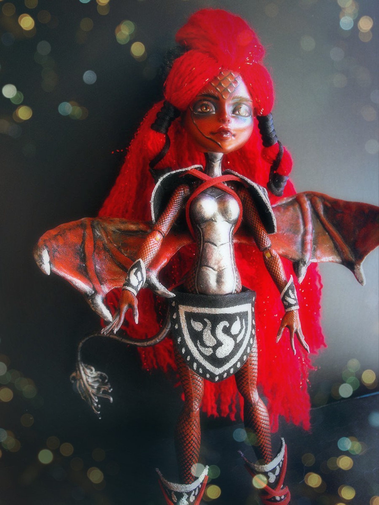 Monster high doll ooak Doll repaint Dragon doll Monster high Etsy