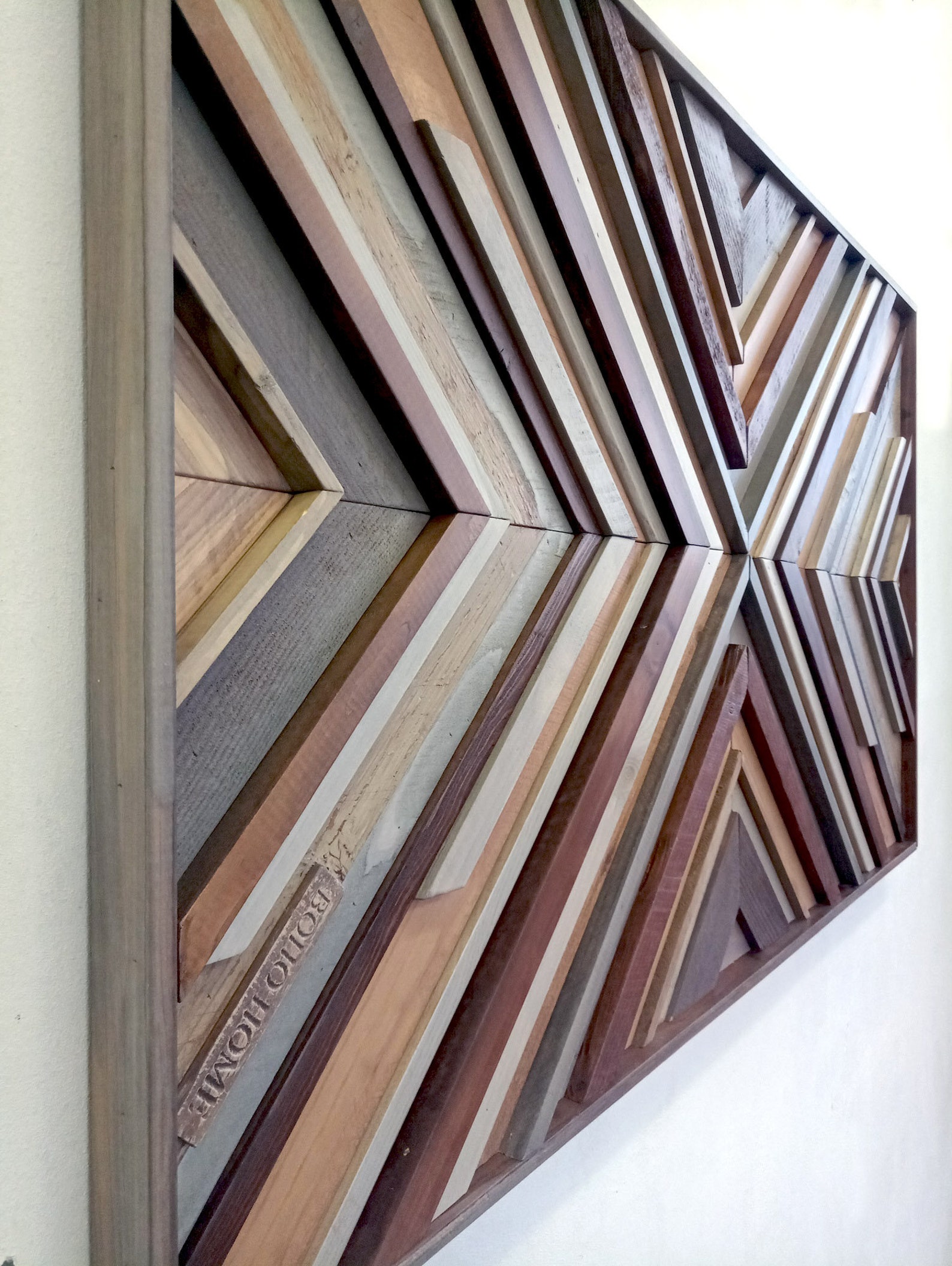 Earth tone geometric wood wall art Dusty Desert wood wall Etsy