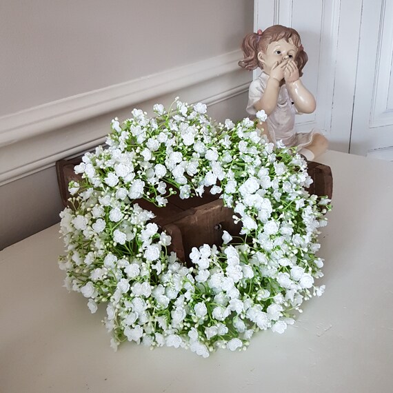 Schleierkraut Kranz - wei - knstlich - Gypsophila - Durchmesser 31 cm -  Etsy.de