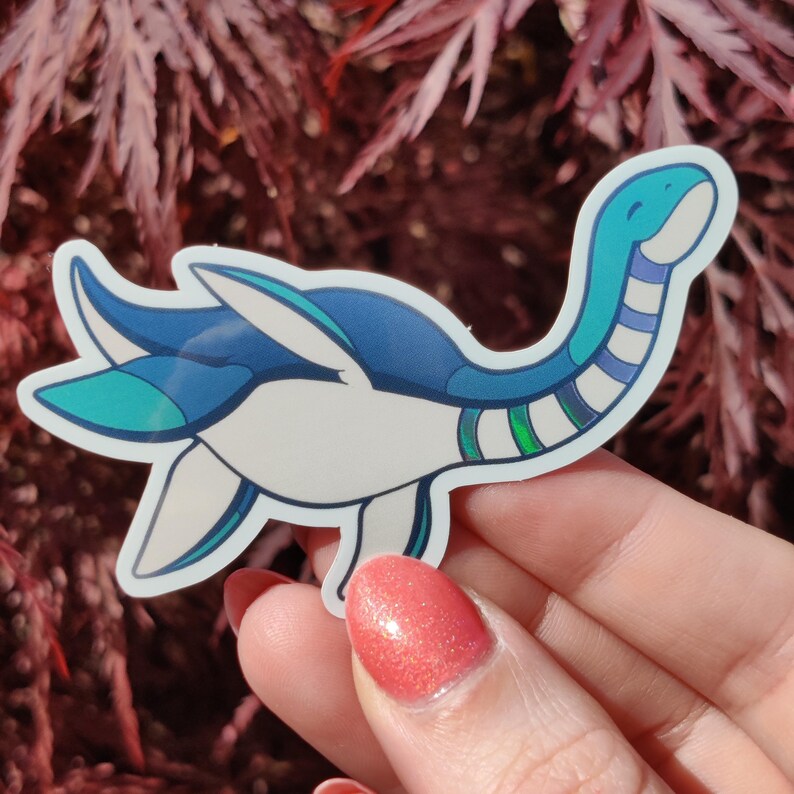 Cute Dinosaur Plesiosaurus Holo Sticker - Etsy