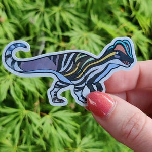 Cute Dinosaur Dilophosaurus Holo Sticker