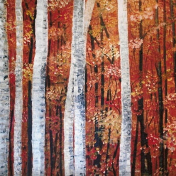 peinture toile décoration automne nature arbres