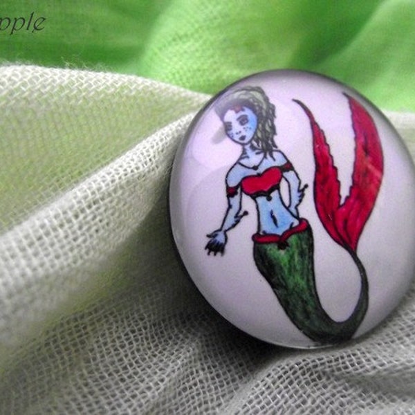 Magnet Cabochon "Seejungfrau"