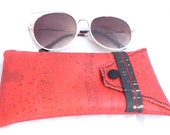 Glasses etui phone case Black Red