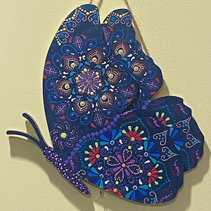Papillon Flight - Butterfly - Dot Mandala Painting Original Artwork by Suz