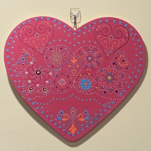 Squirrels’ Heart to Heart - Dot Mandala Painting Original Artwork by Suz