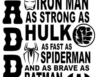 Dad Superhero Svg Etsy