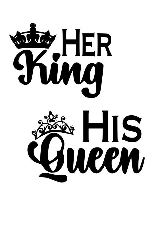 Couple's Prints - Her King. His Queen