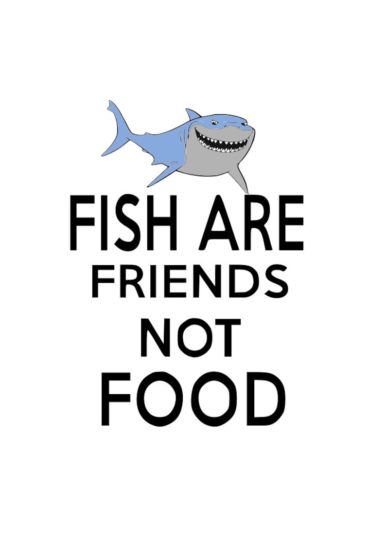Disneyfish Are Friends Not Food Finding Nemo Marlen Nemo Etsy