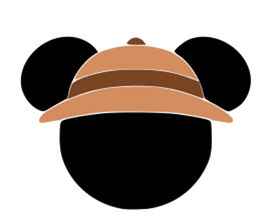 Download Mickey safari safari hat mickey ears animal print animal | Etsy
