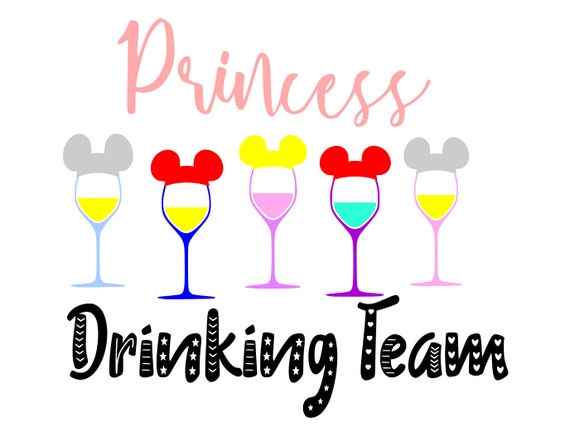 Download Free Disney Princess Drinking Team Epcot Mouse Ears Food And Etsy SVG Cut Files
