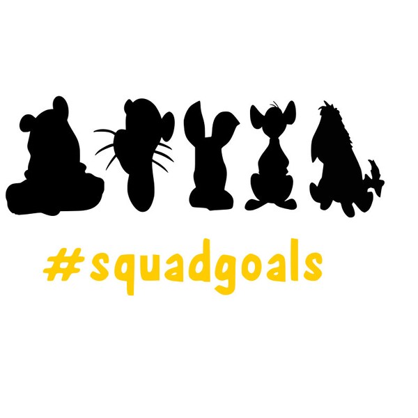 disney, oh bother, winnie the pooh, tigger, roo, eyore, piglet, vacation, squadgoals, printable, silhouette, cricut. instant download