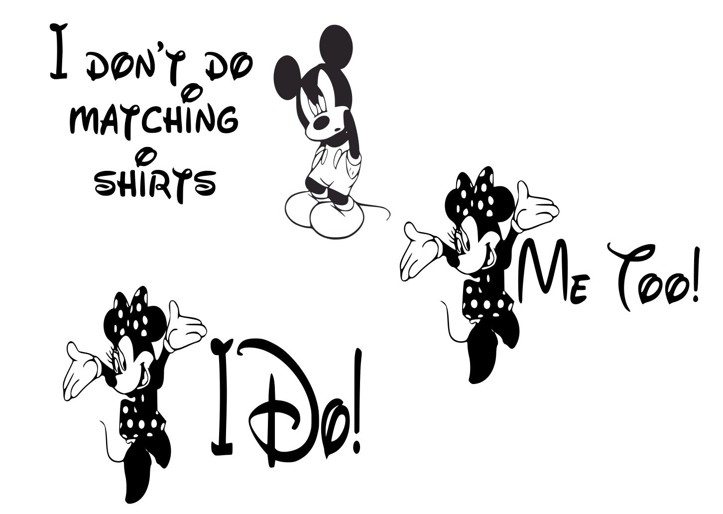 I Don't Do Matching Shirts Mickey Matching Shirts 