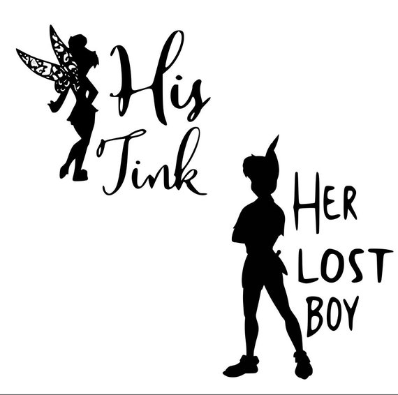 Disney His Tink Her Lost Boy Peter Pan Tinkerbelle Etsy
