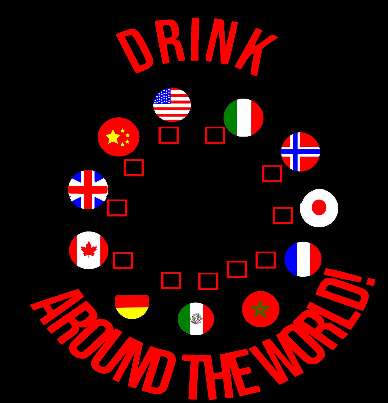 Check It Off Drink Around the World Epcot Countires Food Etsy