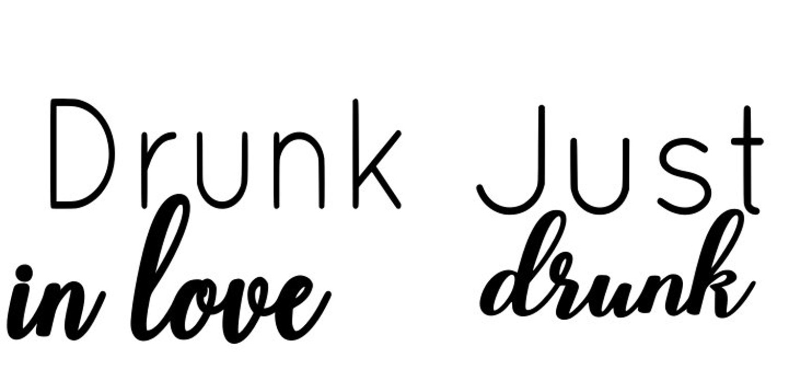 Drunk in love just drunk wedding bridal party bride Etsy