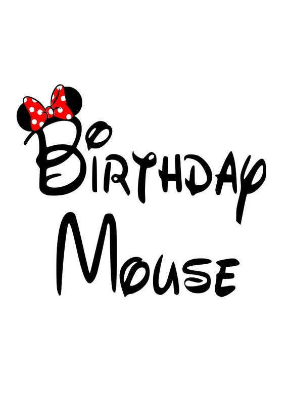 Disney Birthday Mouse Names Matching Shirts Family - Etsy