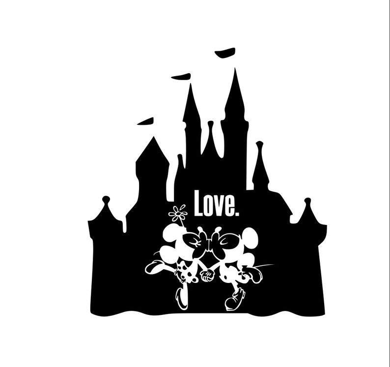 Download Disney castle love mickey minnie vacation kissing | Etsy