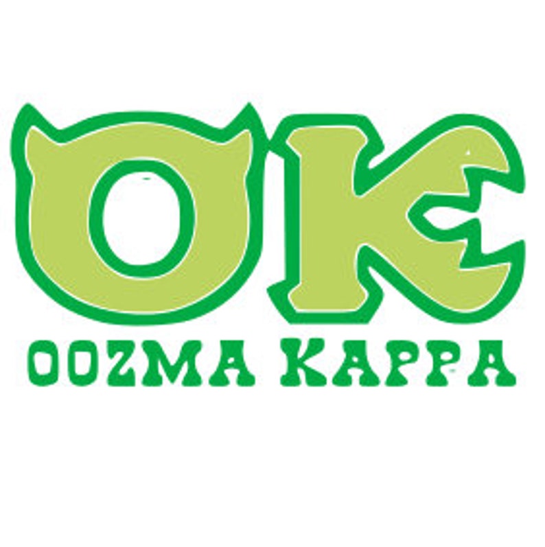 Disney OK Oozma Kappa Monsters Inc Logo Mike Sully Etsy